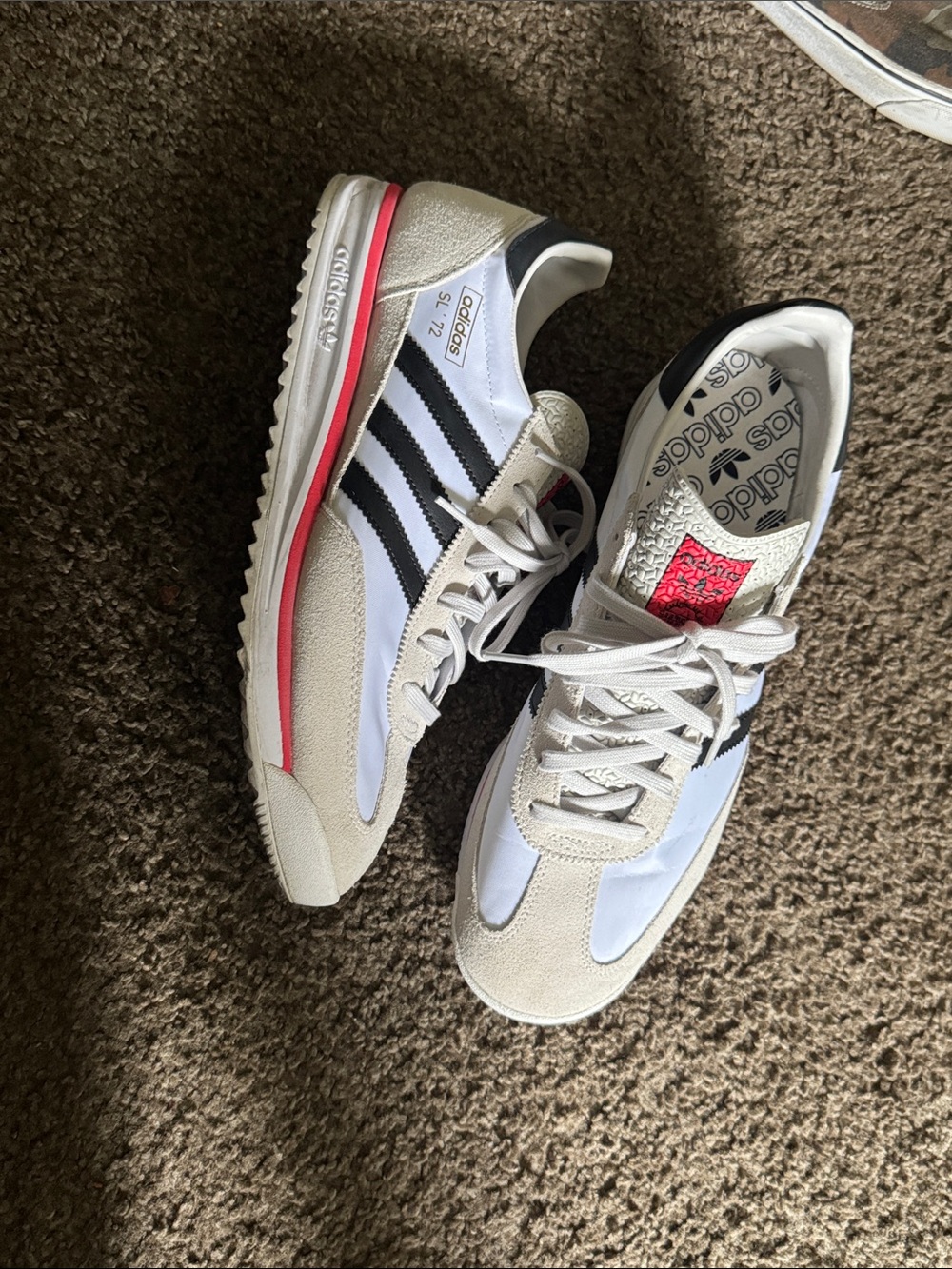 adidas SL72 RS 'WHITE BLACK RED'